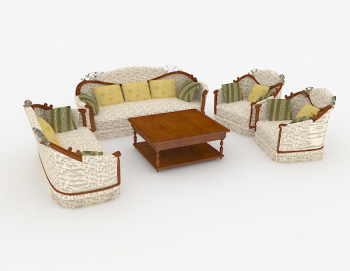 Modelo de sof para el hogar personalizado 3d