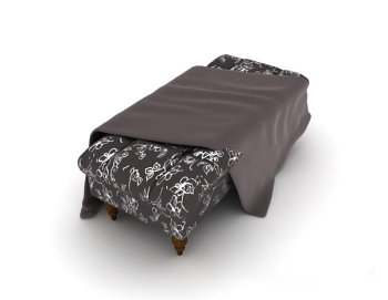 Europea en blanco y negro patrn sof 3d heces modelo
