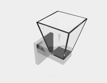 Gris simple lmpara de pared de vidrio 3d modelo