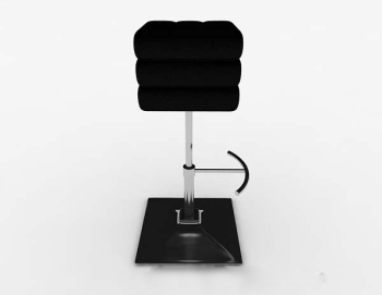 Taburete simple negro 3d modelo