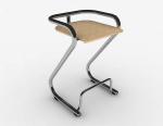 Moderna silla de metal simple sillas 3d modelo