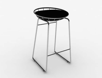 Moderna simple circular silla de ocio 3d modelo