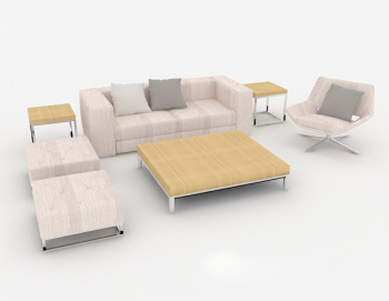 Modelo 3d de sof de combinacin de lavanda