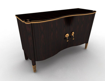 Armario de madera marrn oscuro de la entrada modelo 3d