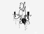 European Black chandelier modelo 3D
