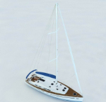 3d modelo de yate de lujo