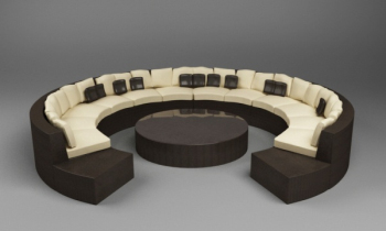 Abovedado sof circular modelo 3D