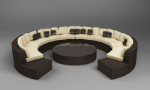 Abovedado sof circular modelo 3D