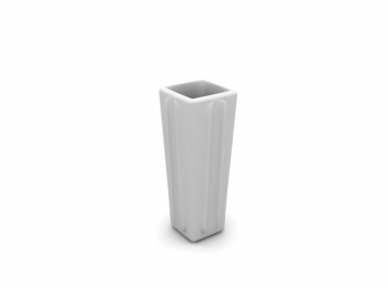 florero cuadrado blanco modelo 3D