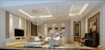 Sala de estar elegante y con estilo modelo 3D material de diseño