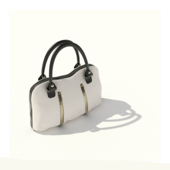 La Sra cuadrado modelo 3D del bolso blanco