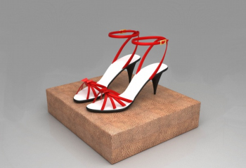 La Sra bien con sandalias modelo 3d