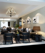 Sala de estar estilo modelo de diseño 3d