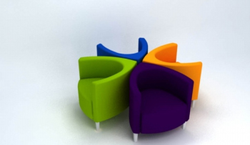 Colorido sof modelo 3D