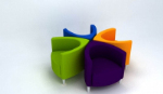 Colorido sof modelo 3D