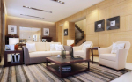 Simple y elegante sala de estar casera modelo 3d