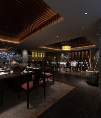 restaurante chino estilo retro modelo 3d