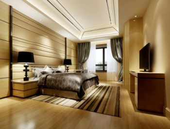 acogedor dormitorio moderno modelo 3d