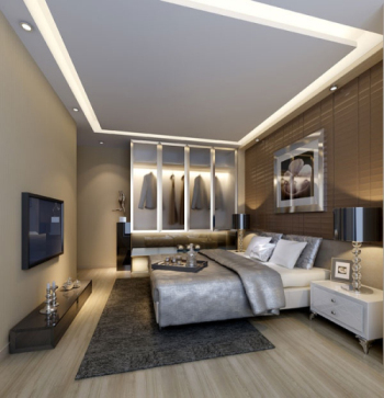 dormitorio moderno modelo 3D textura de los hombres