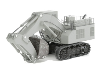 Ingeniera excavadora modelo 3D