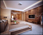 saln modelo 3d estilo de la vendimia de madera