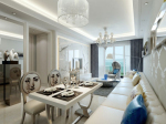 sala de estar blanca moderna modelo creativo 3d
