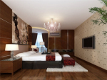 Modelo de espacio de la manera 3D dormitorio