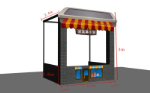 Creativa estacin de venta de helados modelo 3D