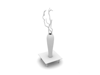 vector blanco y el arte deco modelo de botella 3D