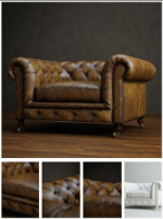 Boutique sofs de cuero de lujo modelo 3D