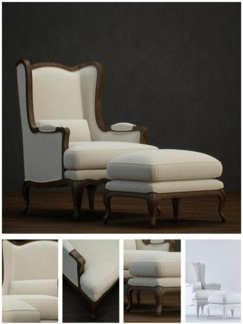 Modelo blanco Silln 3D