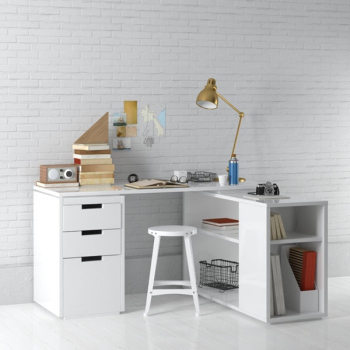 modelos 3D de escritorio blancos