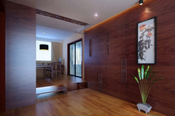 estilo de madera de entrada a casa modelo 3d