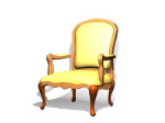 Coleccionables Vintage verdadera silla de cuero modelo 3d