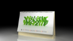 Modelo verde calendario de escritorio simple modelo 3d