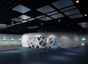 Modelo 3d blanco galeras de arte huecos
