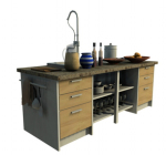 gabinete de madera modelo 3D