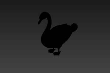 Cisne silueta 3d modelo