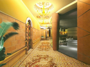 Decoracin del pasillo del lugar de la sauna modelo 3d