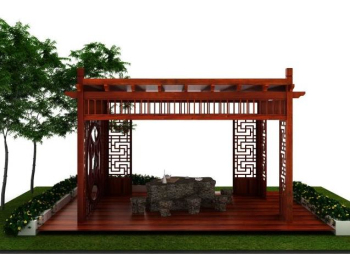 Square modelo glorieta de madera