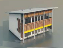 Una casa de 3 pisos con 2 / Arquitectura Modelo-34