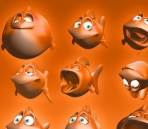 Animales de dibujos animados de pescado 44