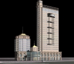 Modelo de la arquitectura moderna / edificios altos / comerciales
