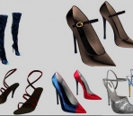 Varias mujeres Zapatos