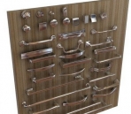 Un conjunto completo de tiradores de las puertas
