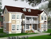 Villa continental modelo 3D
