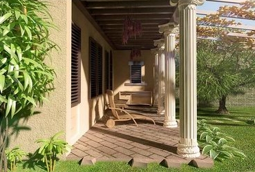 Porche Zona de A Casa Rancho