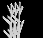 Modelo 3D de los chinos huecas talladas particin 3-5