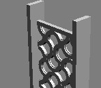 Modelo en 3D de una forma simple rejilla de