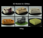 Modelo 3D de un sofs modernos